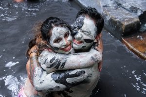 Couple at Sulphur Springs st lucia