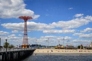 A summer afternoon at Coney Island, NY.