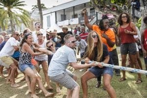 Antgua Sailing Week tug of war